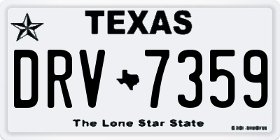 TX license plate DRV7359