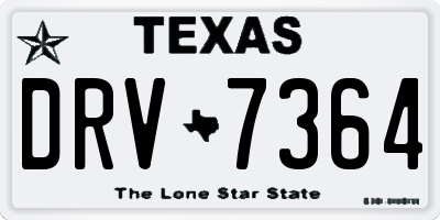 TX license plate DRV7364