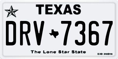 TX license plate DRV7367