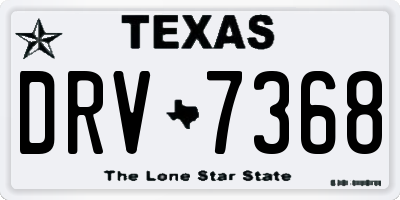 TX license plate DRV7368