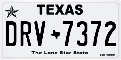 TX license plate DRV7372