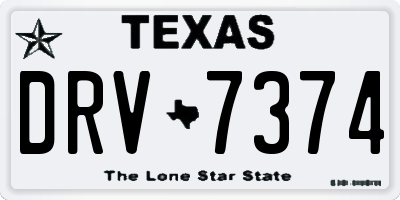 TX license plate DRV7374