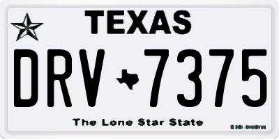 TX license plate DRV7375