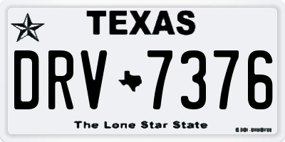 TX license plate DRV7376