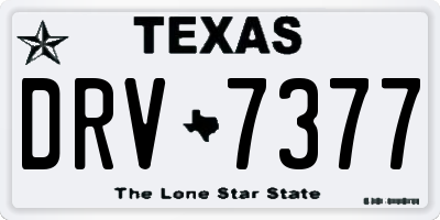 TX license plate DRV7377