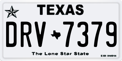 TX license plate DRV7379