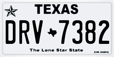 TX license plate DRV7382