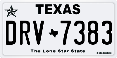 TX license plate DRV7383