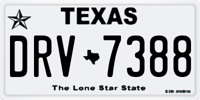 TX license plate DRV7388