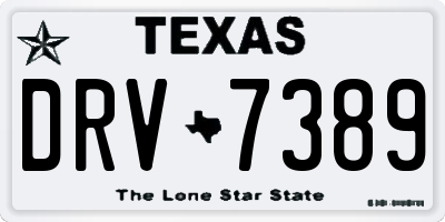 TX license plate DRV7389