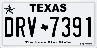 TX license plate DRV7391