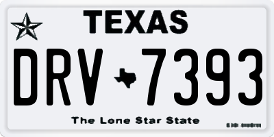 TX license plate DRV7393