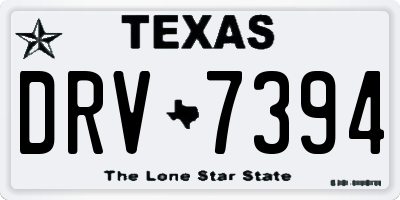 TX license plate DRV7394