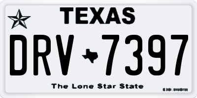 TX license plate DRV7397