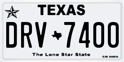 TX license plate DRV7400