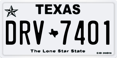 TX license plate DRV7401