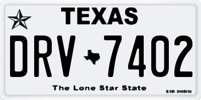 TX license plate DRV7402