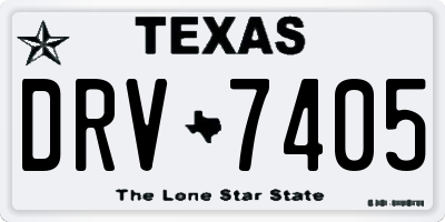 TX license plate DRV7405