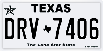 TX license plate DRV7406