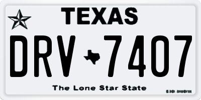 TX license plate DRV7407