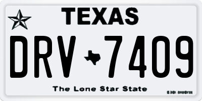 TX license plate DRV7409