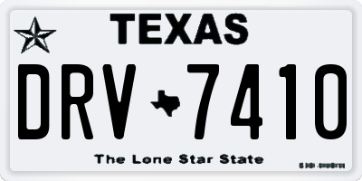 TX license plate DRV7410