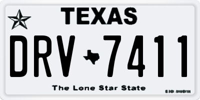 TX license plate DRV7411