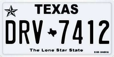TX license plate DRV7412