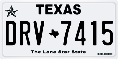 TX license plate DRV7415