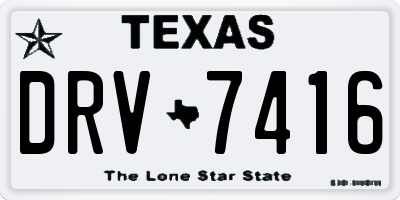 TX license plate DRV7416