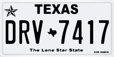 TX license plate DRV7417