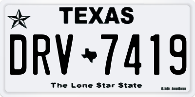 TX license plate DRV7419