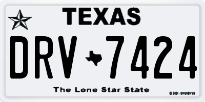 TX license plate DRV7424