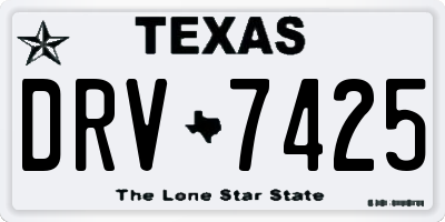 TX license plate DRV7425