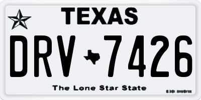 TX license plate DRV7426