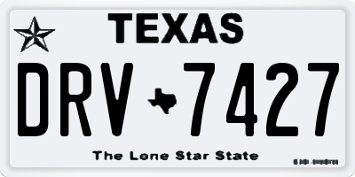 TX license plate DRV7427