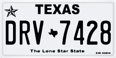 TX license plate DRV7428