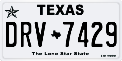 TX license plate DRV7429