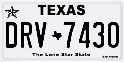 TX license plate DRV7430