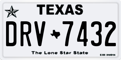 TX license plate DRV7432