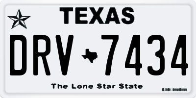 TX license plate DRV7434