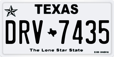 TX license plate DRV7435