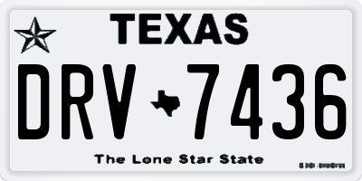 TX license plate DRV7436