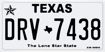 TX license plate DRV7438