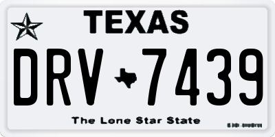 TX license plate DRV7439