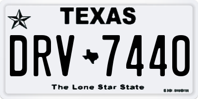 TX license plate DRV7440