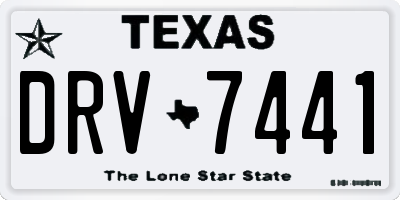 TX license plate DRV7441