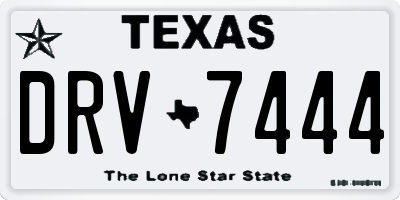 TX license plate DRV7444