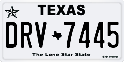 TX license plate DRV7445