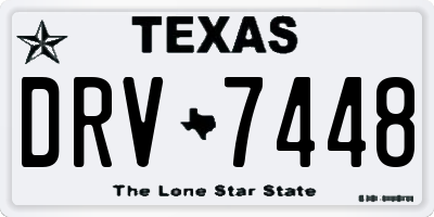 TX license plate DRV7448